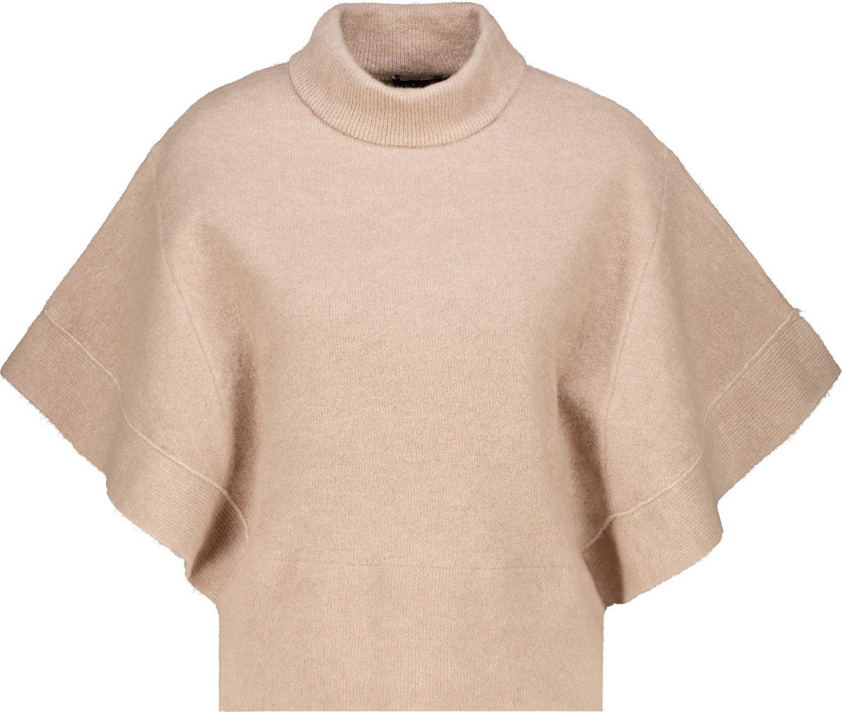 Strickpullover mit kurzen Fledermausärmel (Cappuccino Melan)