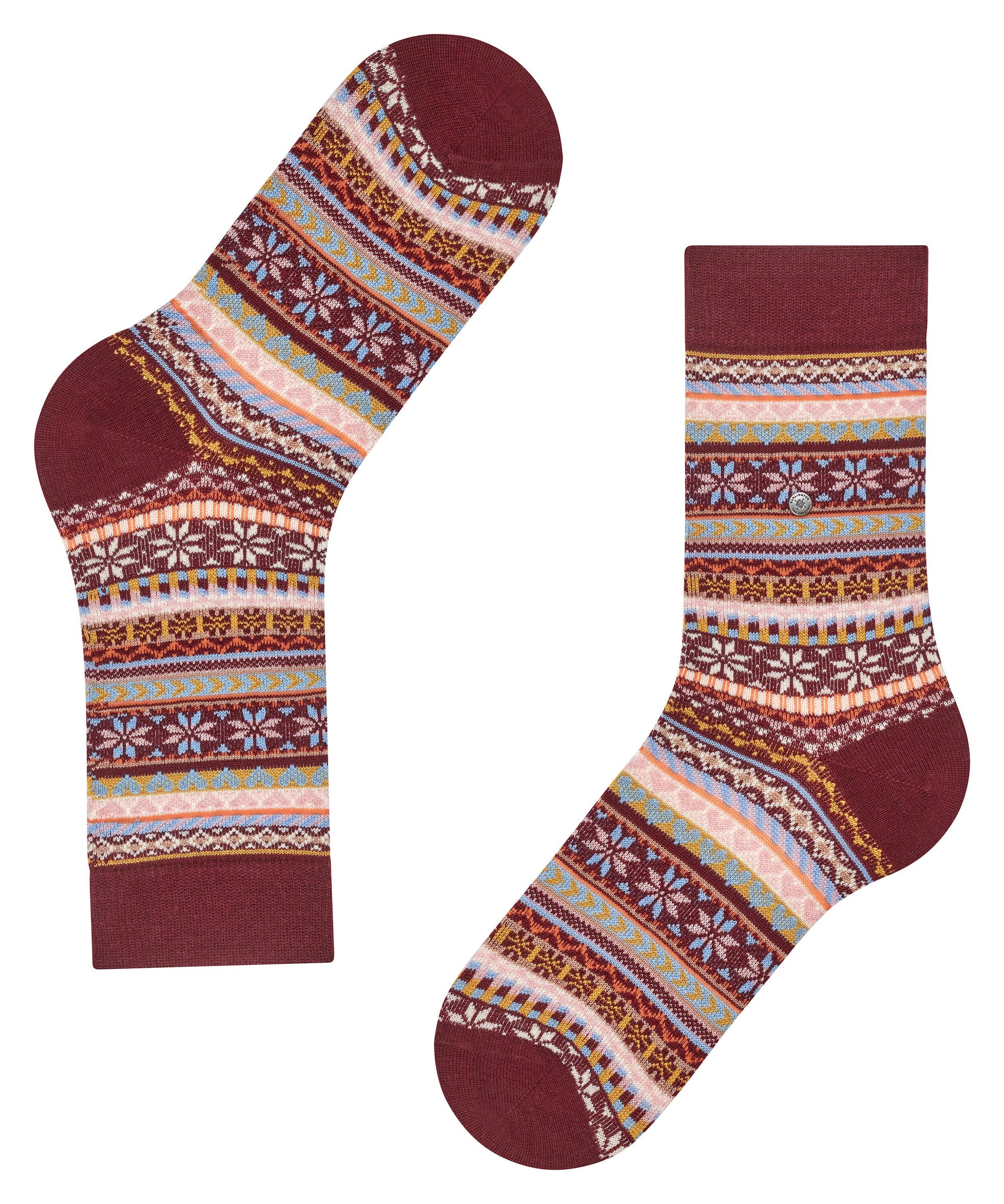 Burlington Fair Isle Delight Damen (Claret)