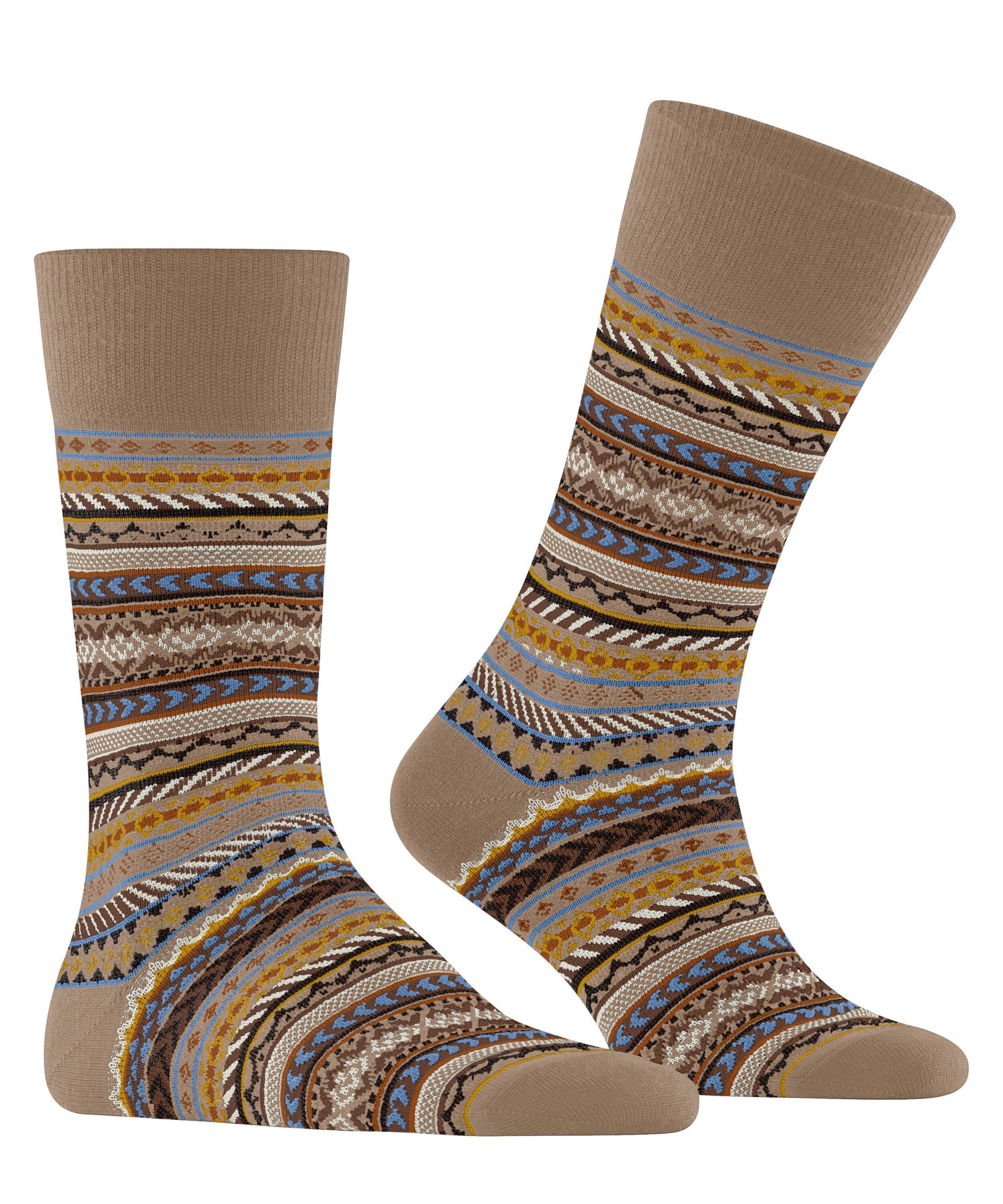 Burlington Fair Isle Herren (Camel)