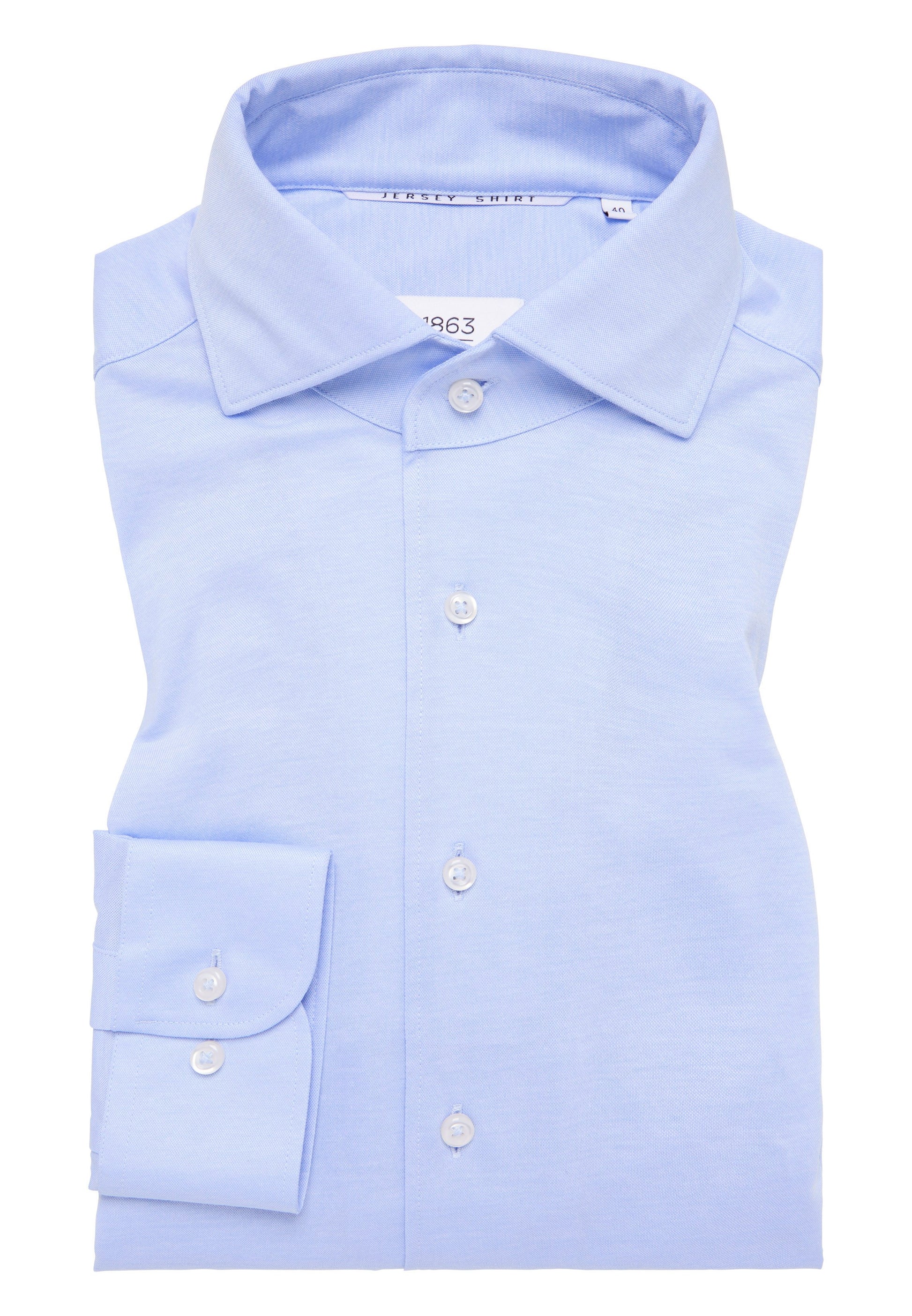Hemd Jersey Langarm (Himmelblau)
