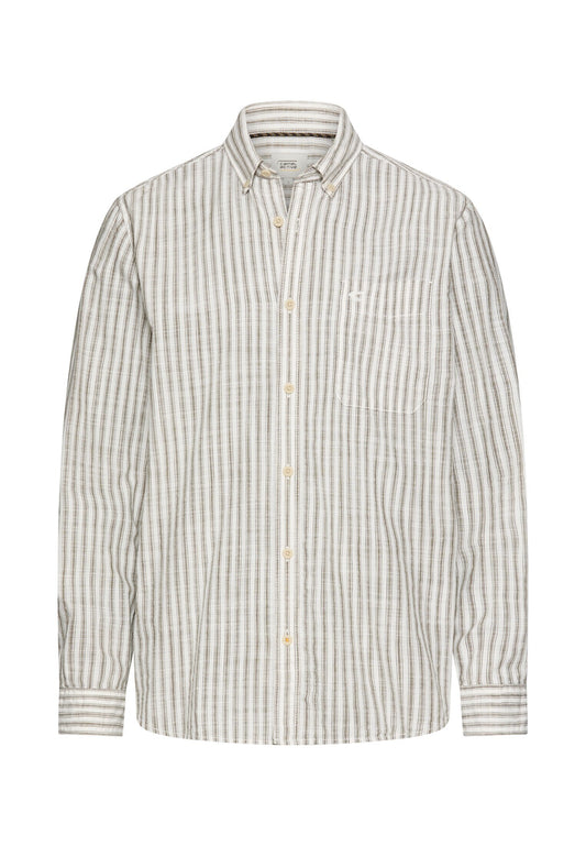 Langarmhemd mit Button-Down-Kragen (Deep Olive)