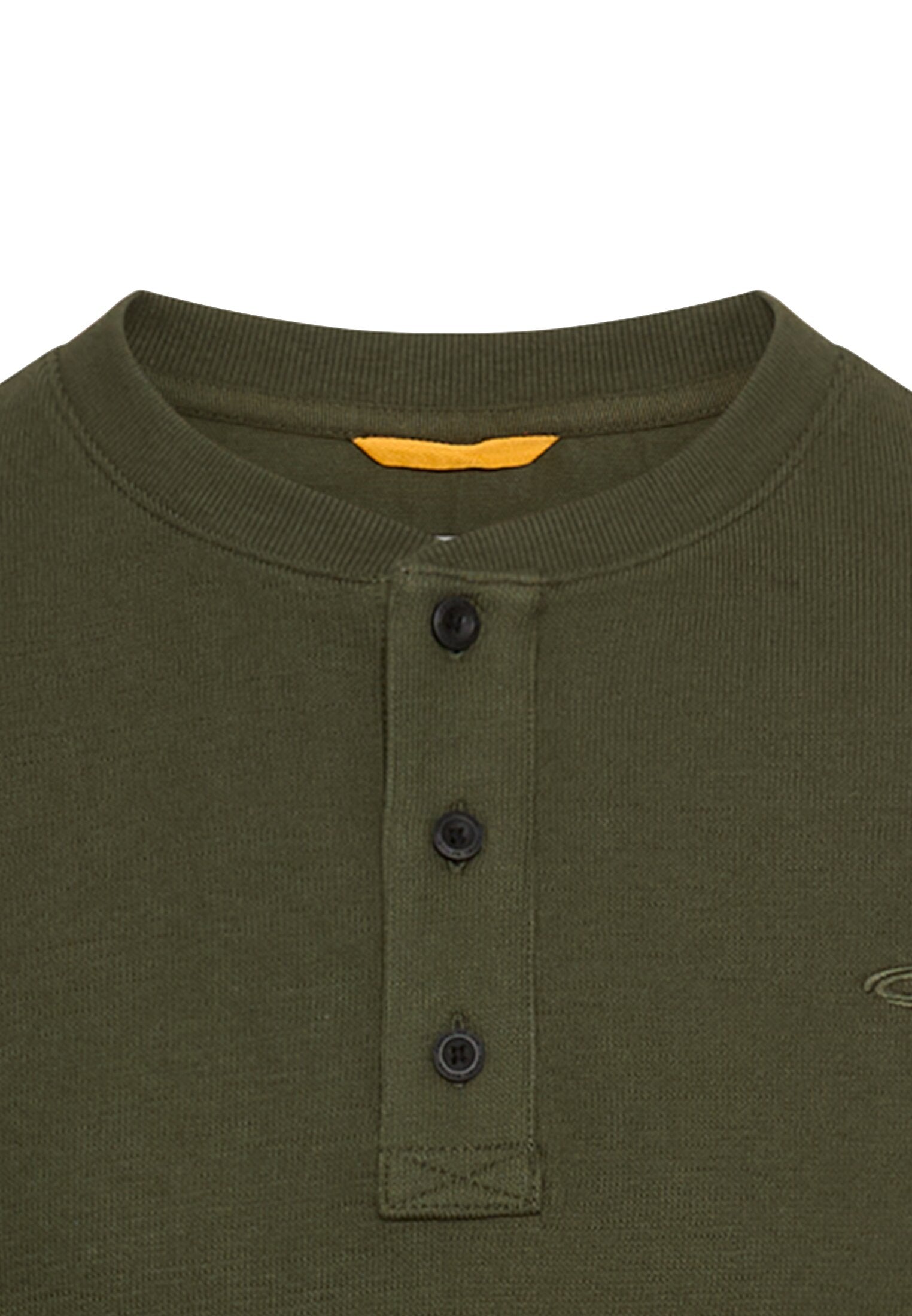 Henleyshirt aus reiner Baumwolle (Forest Green)