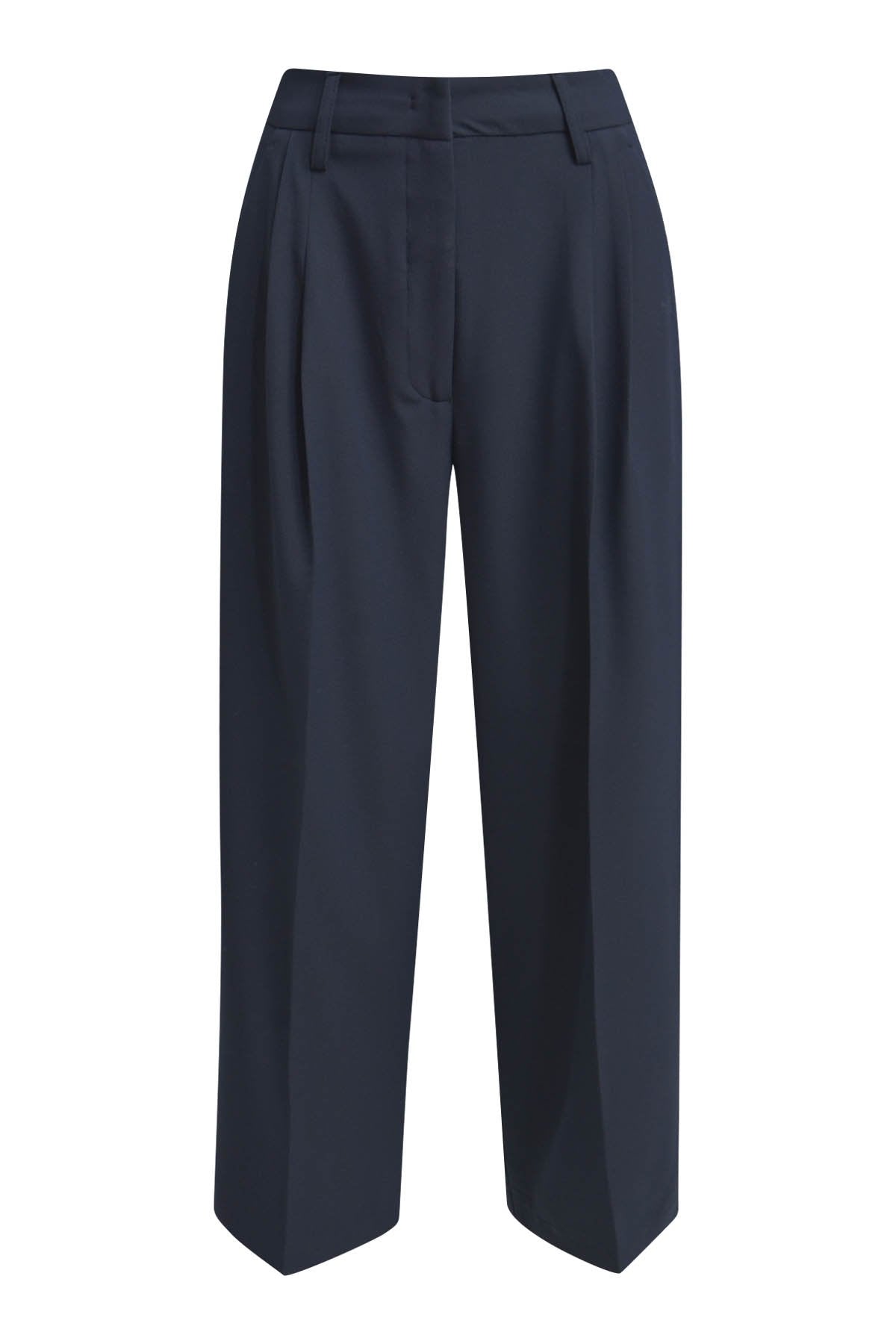 Straight Cropped Pants (Marine)