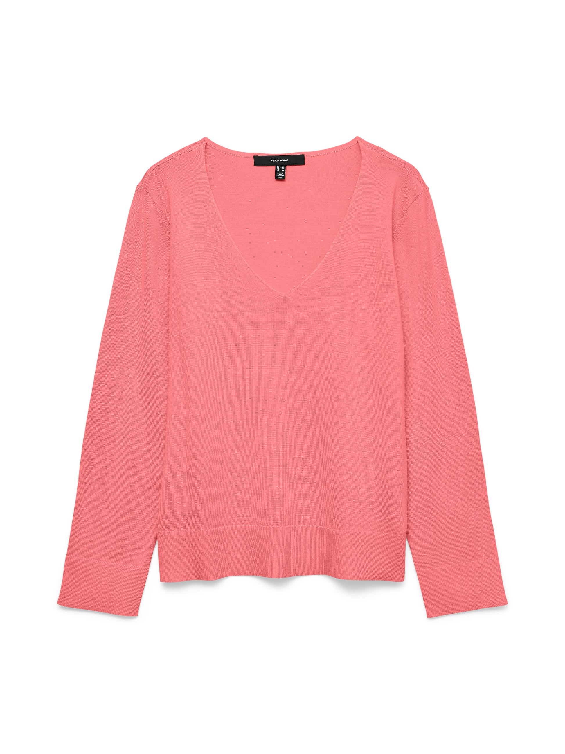 Vmsilje Ls V-neck Pullover Ga Noos (Coral Paradis)