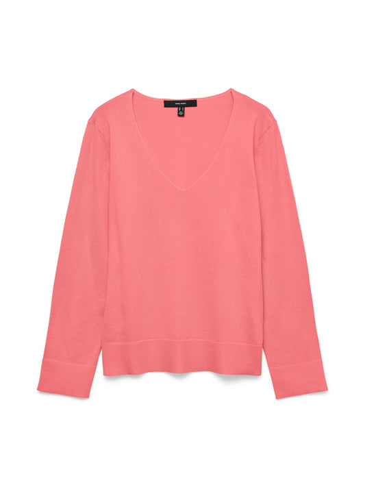 Vmsilje Ls V-neck Pullover Ga Noos (Coral Paradis)