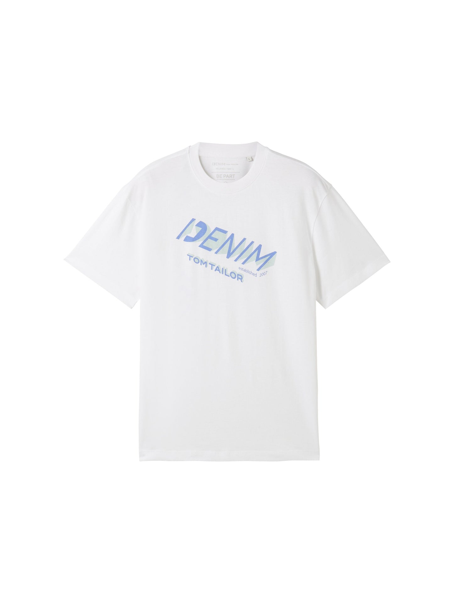 T-Shirt mit Logo Print (White)