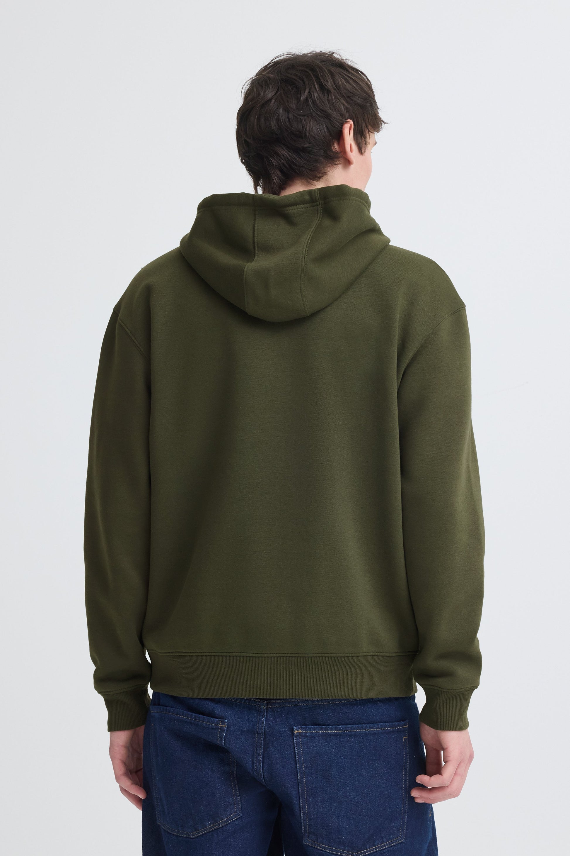 Bhjuste Zp Thru Hooded Sweat (Forest Night)