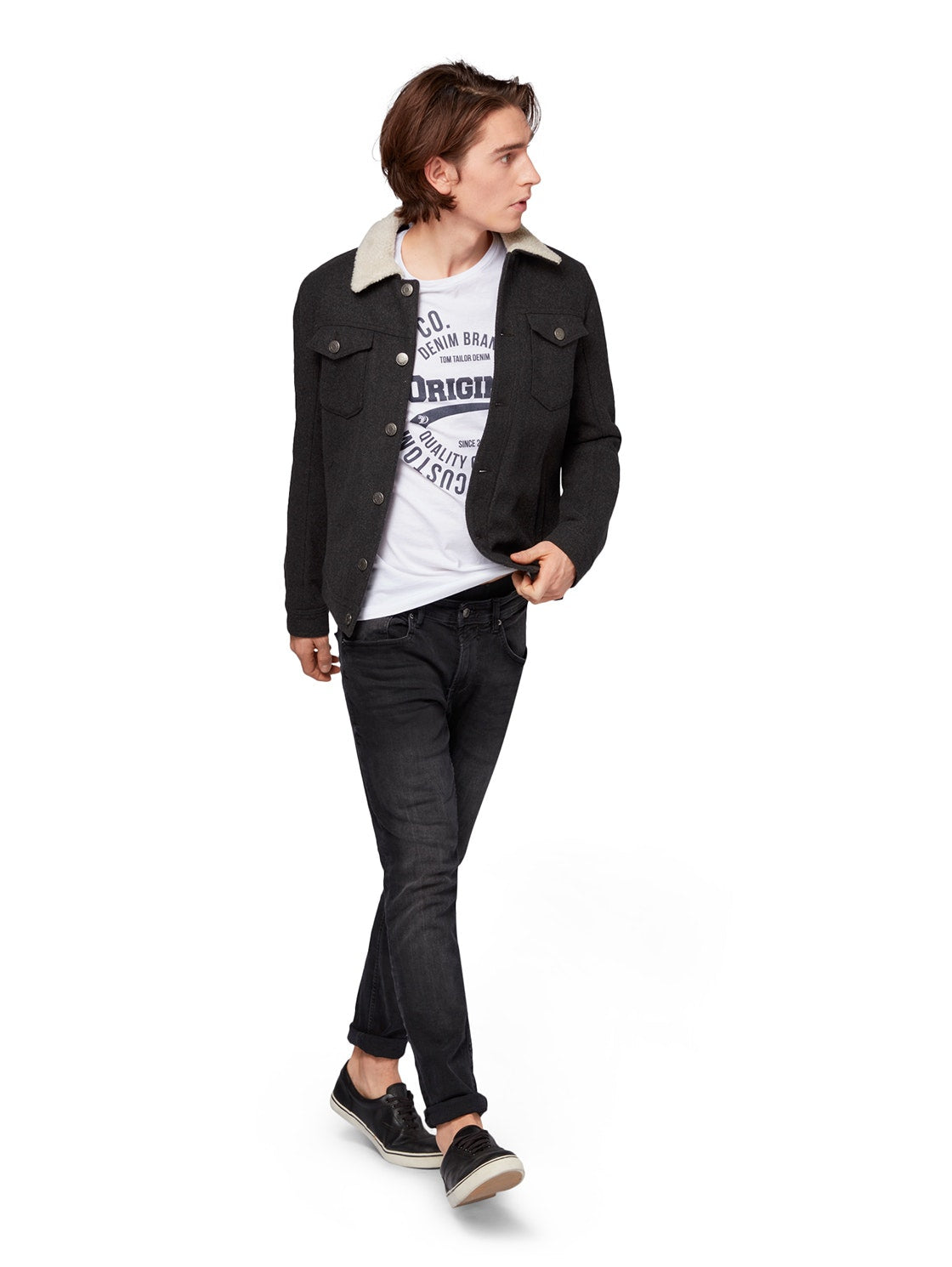 skinny CULVER stretch denim (Used Dark Ston)