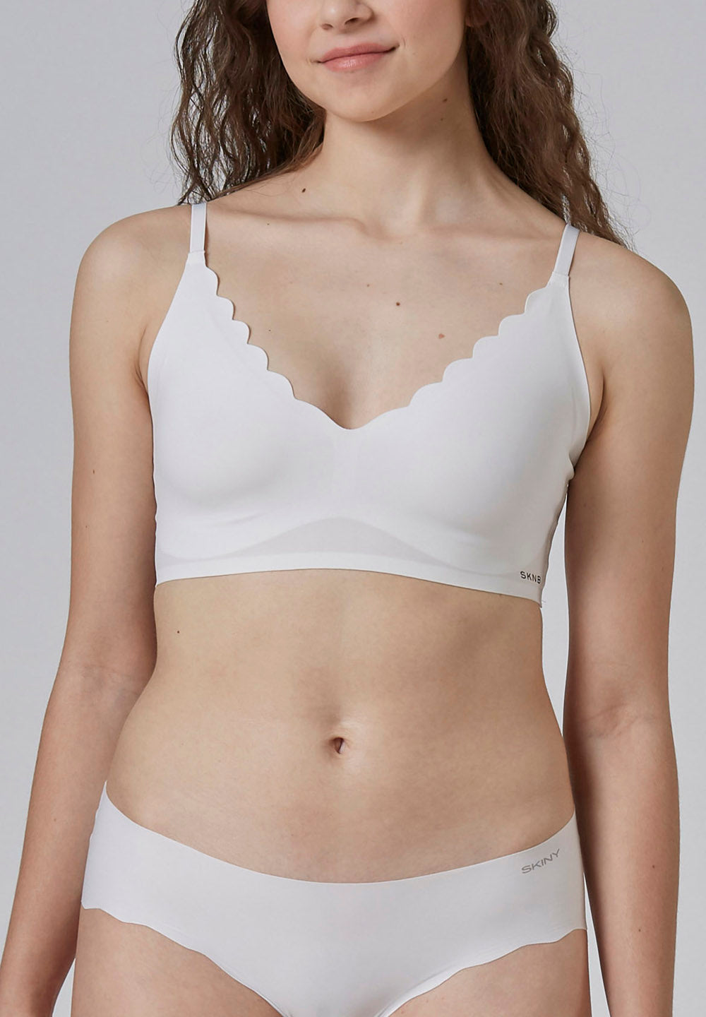 Skiny Damen Bustier herausnehmbare Pads Micro Essentials (White)