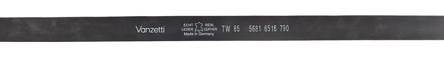 35 mm Vollledergürtel (Schwarz)
