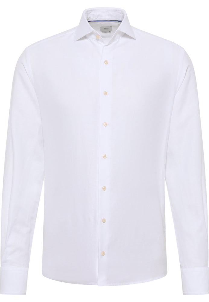 ETERNA unifarbenes Soft Tailoring Shirt MODERN FIT (Weiss)