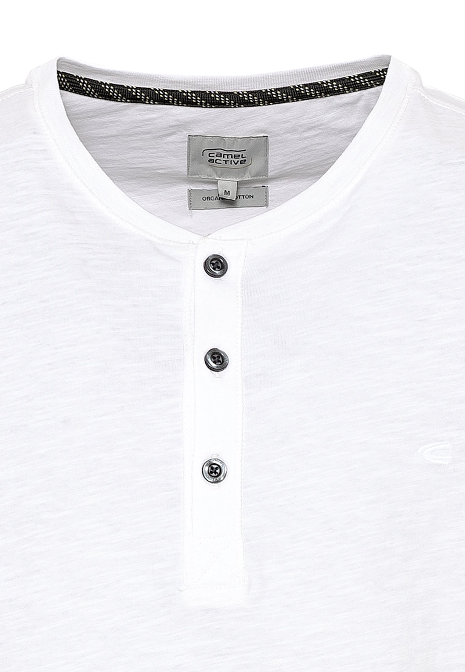 Kurzarm Henley aus Organic Cotton (Broken White)