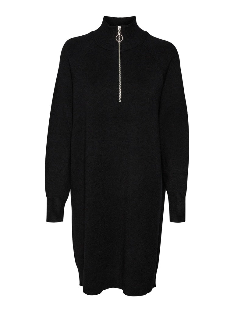 VMGOLDNEEDLE LS HIGHNCK ZIPPER DRESS REP