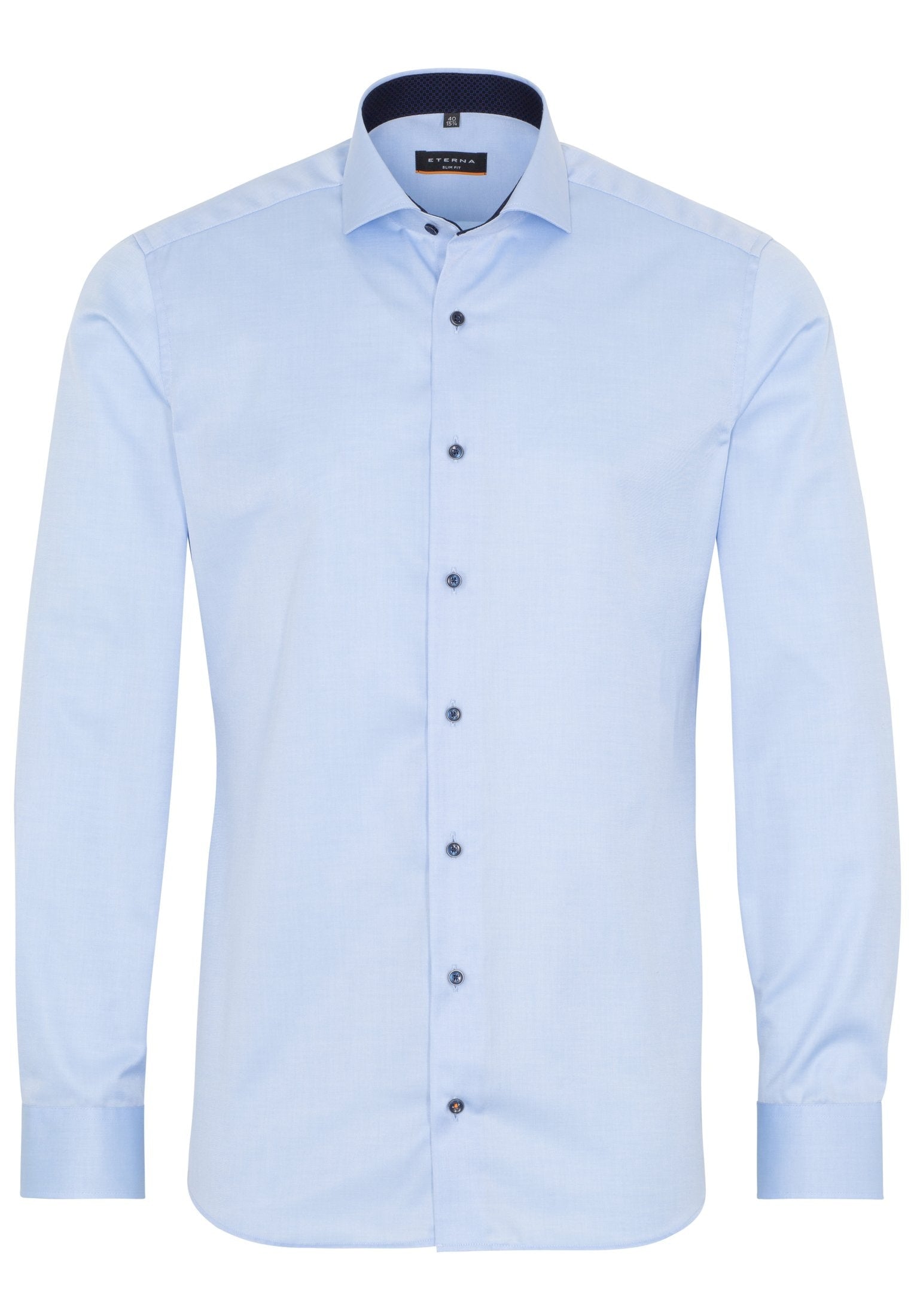 Eterna Langarm Hemd Slim Fit Cover Shirt Twill (Hellblau)