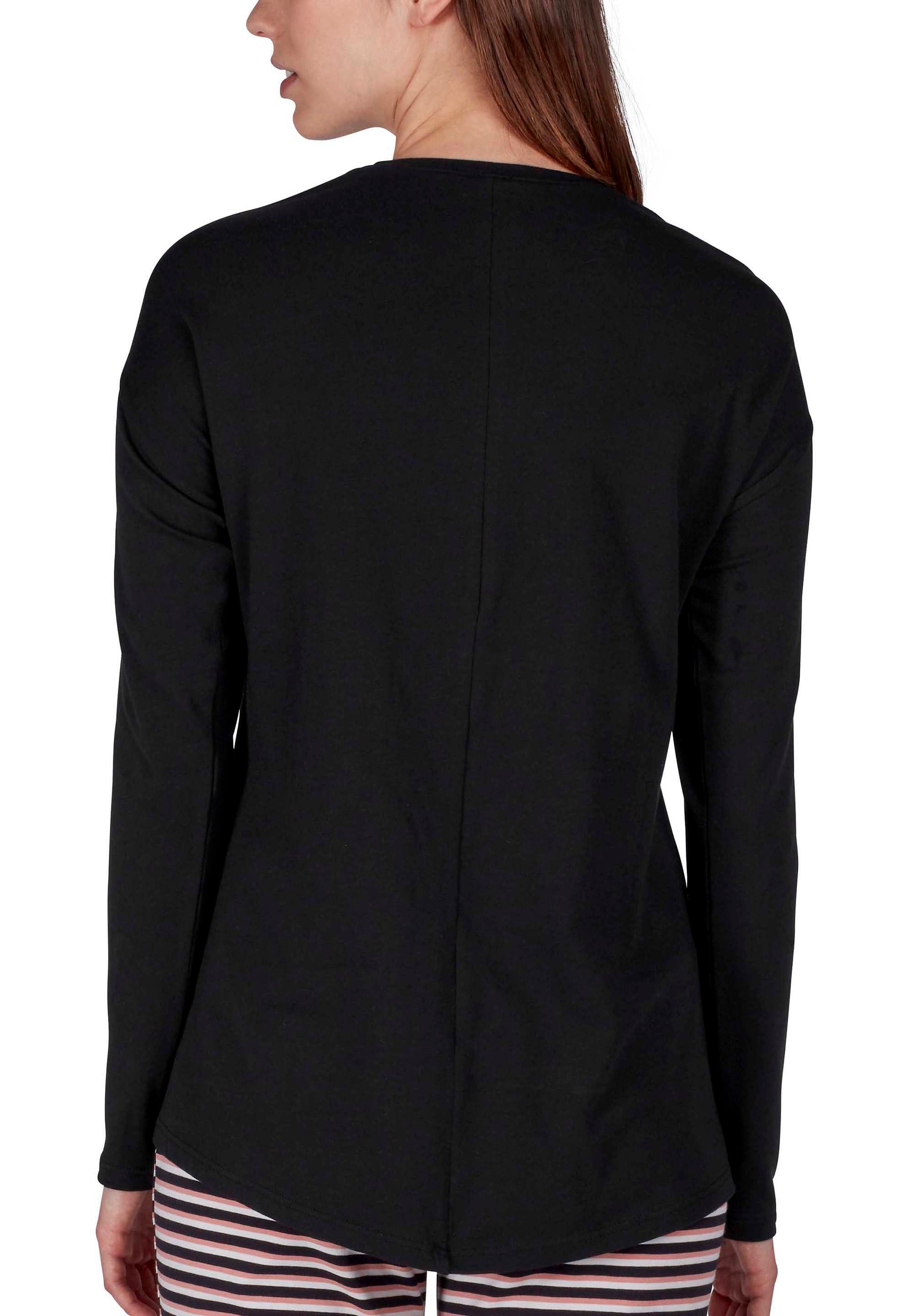 Skiny Damen Shirt langarm Sleep & Dream (Black)
