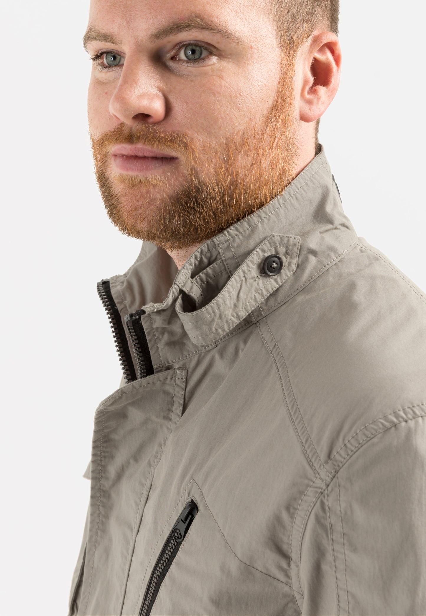 Calamar Fieldjacket Aus Baumwolle (Steingrau)