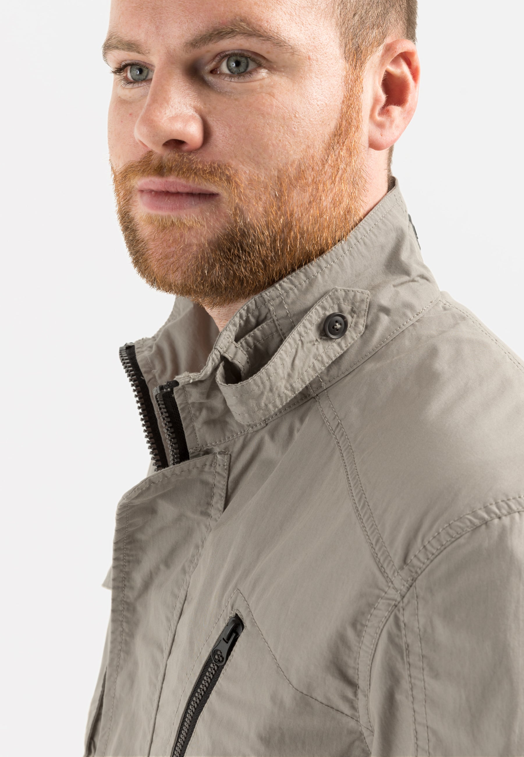 Calamar Fieldjacket Aus Baumwolle (Steingrau)