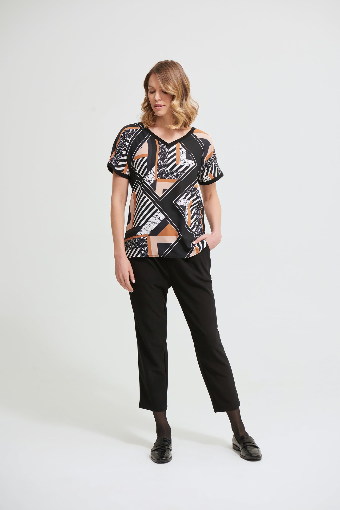 Shirt Materialmix 1/2 Arm