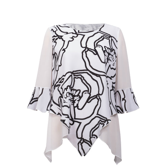 Shirt Chiffon 3/4 Arm
