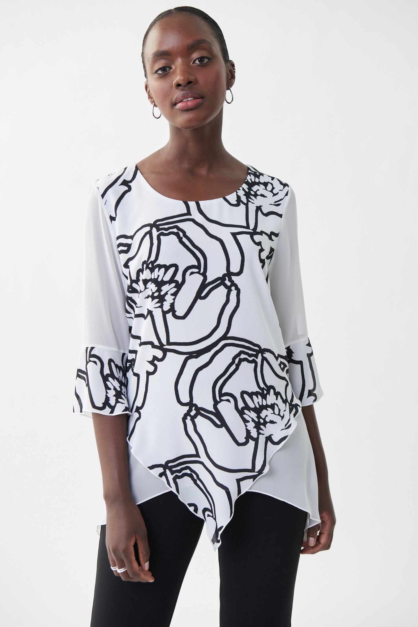 Shirt Chiffon 3/4 Arm