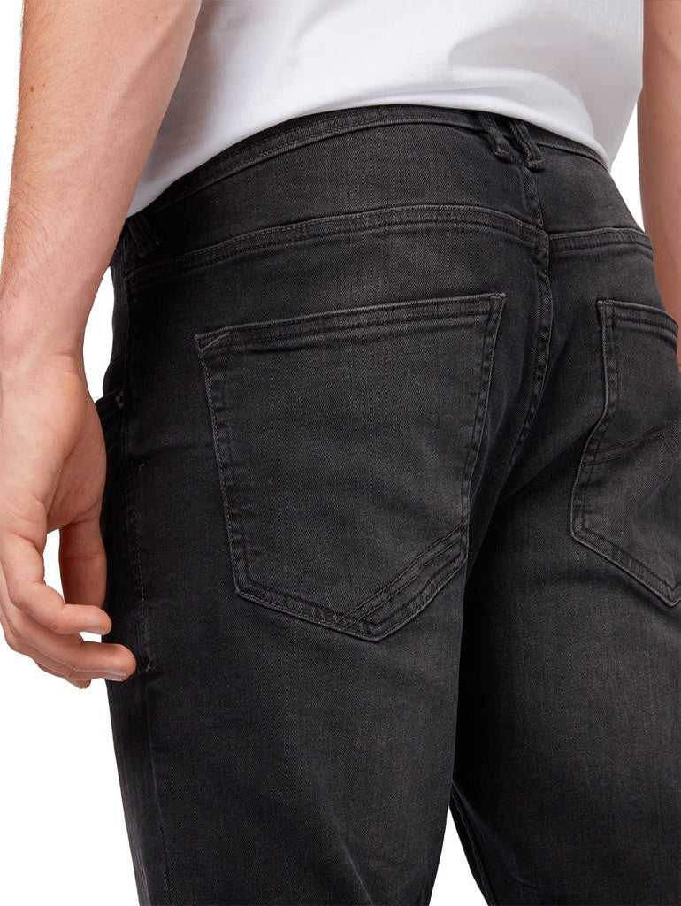 used dark stone black denim
