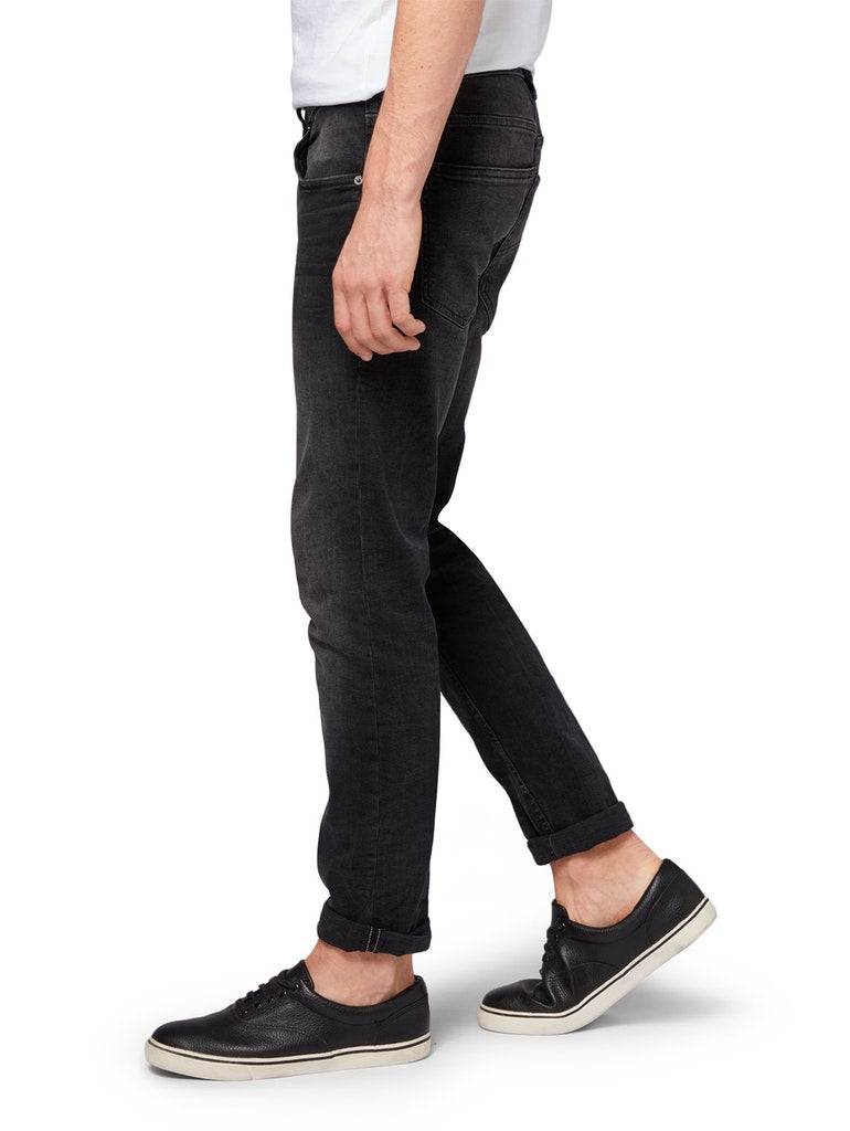 used dark stone black denim