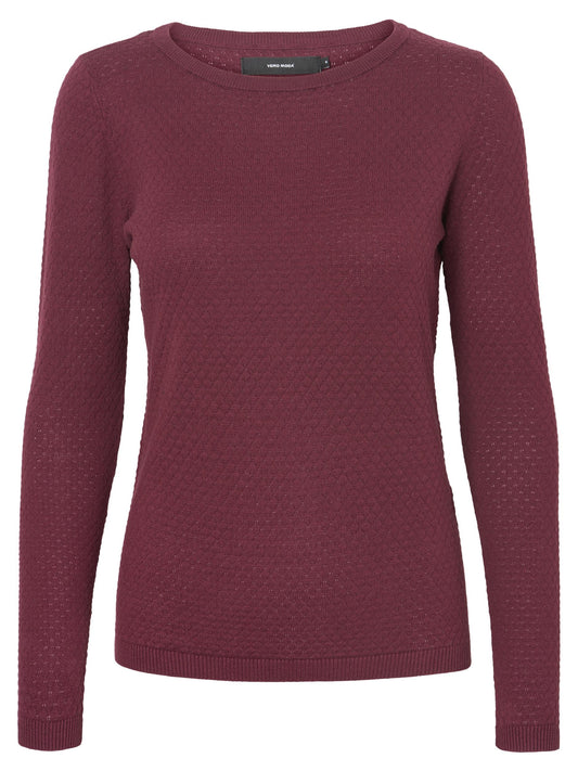 Vmcare Structure Ls O-neck Blou Noos (Winetasting)