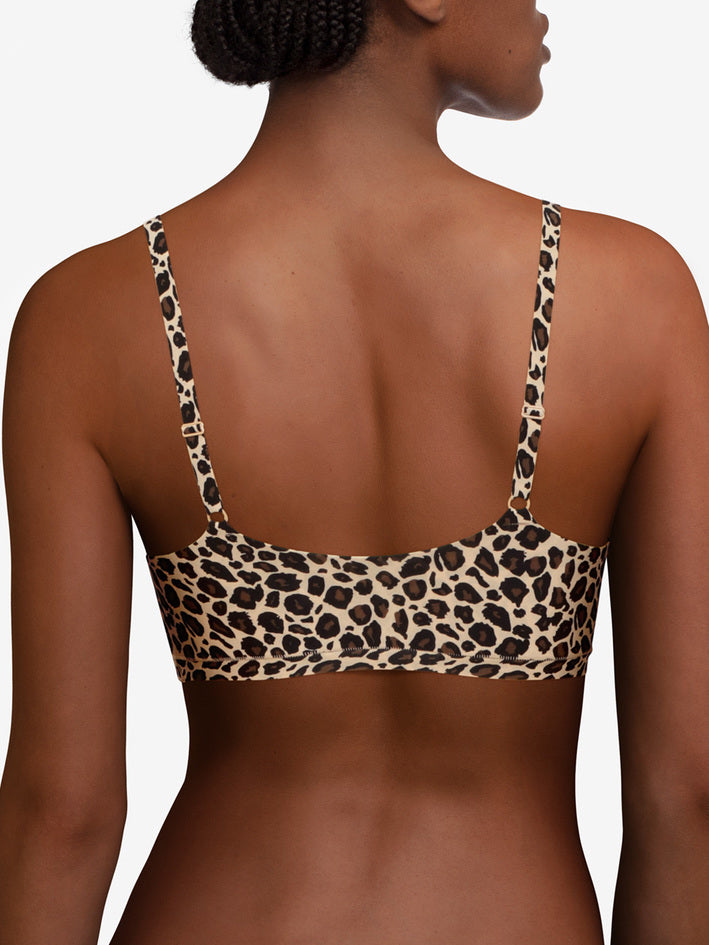 SOFTSTRETCH Bustier mit Soft Cups, Rundhalsausschnitt (0oz Leopard Nude)