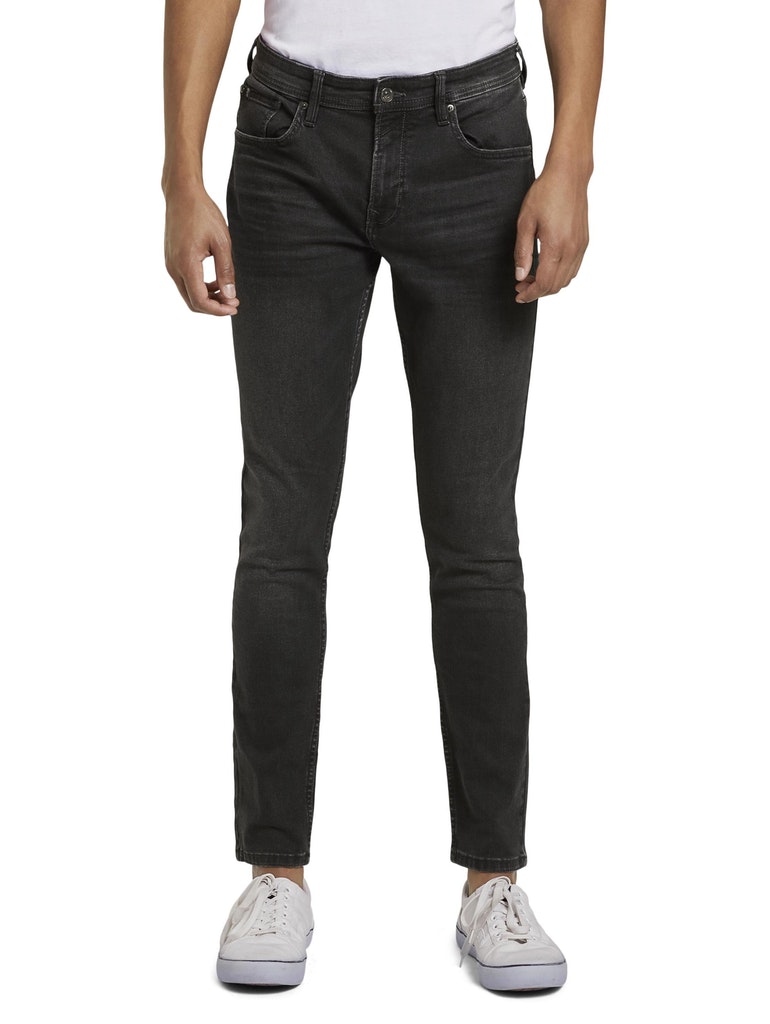 used dark stone black denim