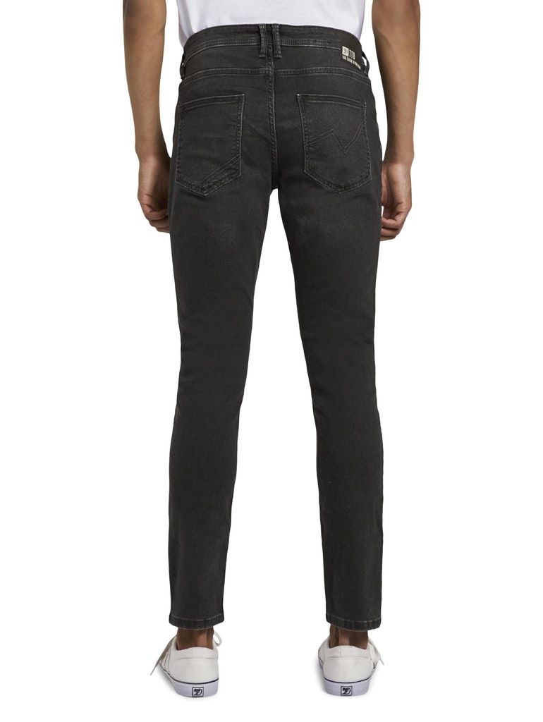 used dark stone black denim