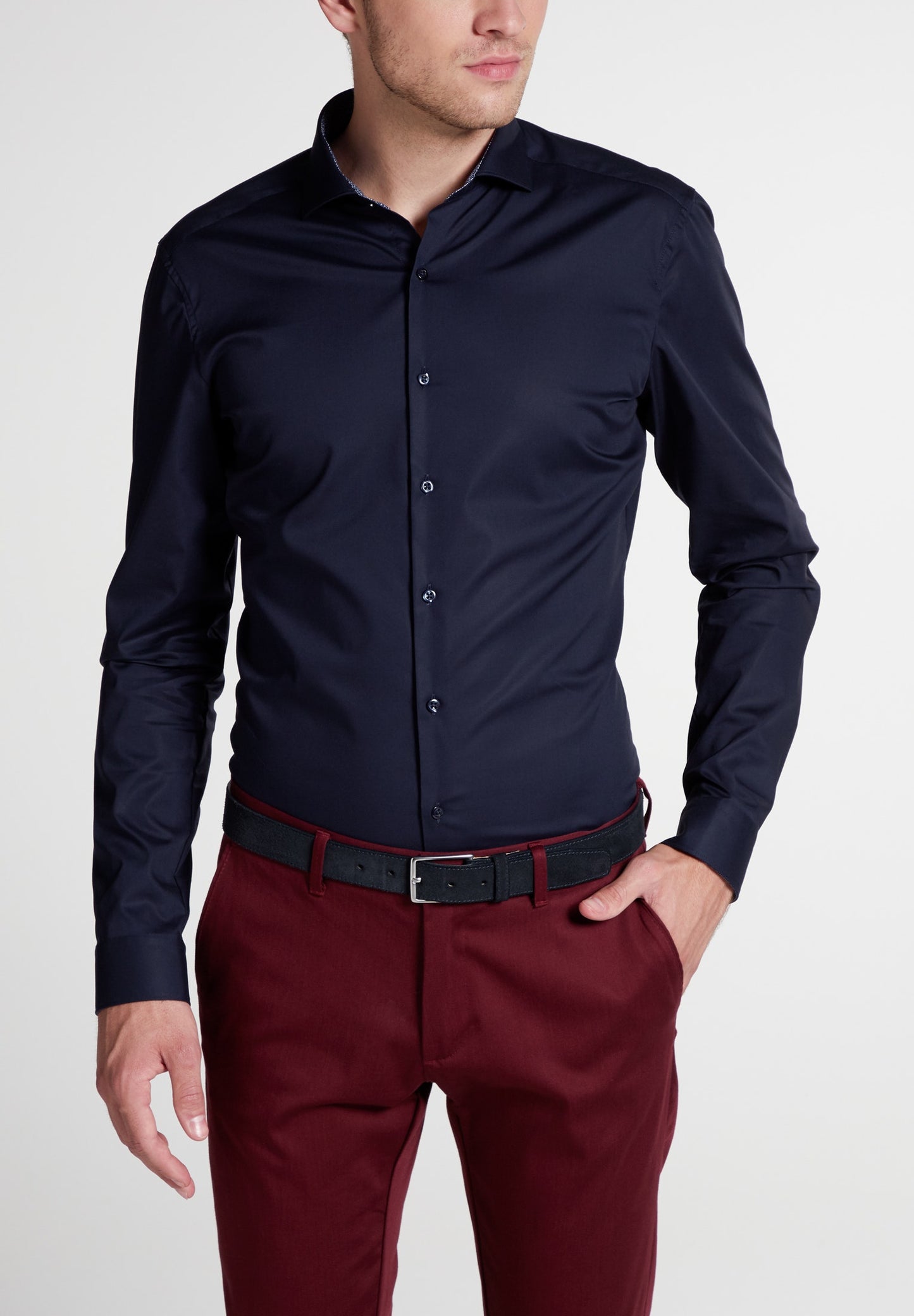 ETERNA LANGARM HEMD SUPER-SLIM STRETCH