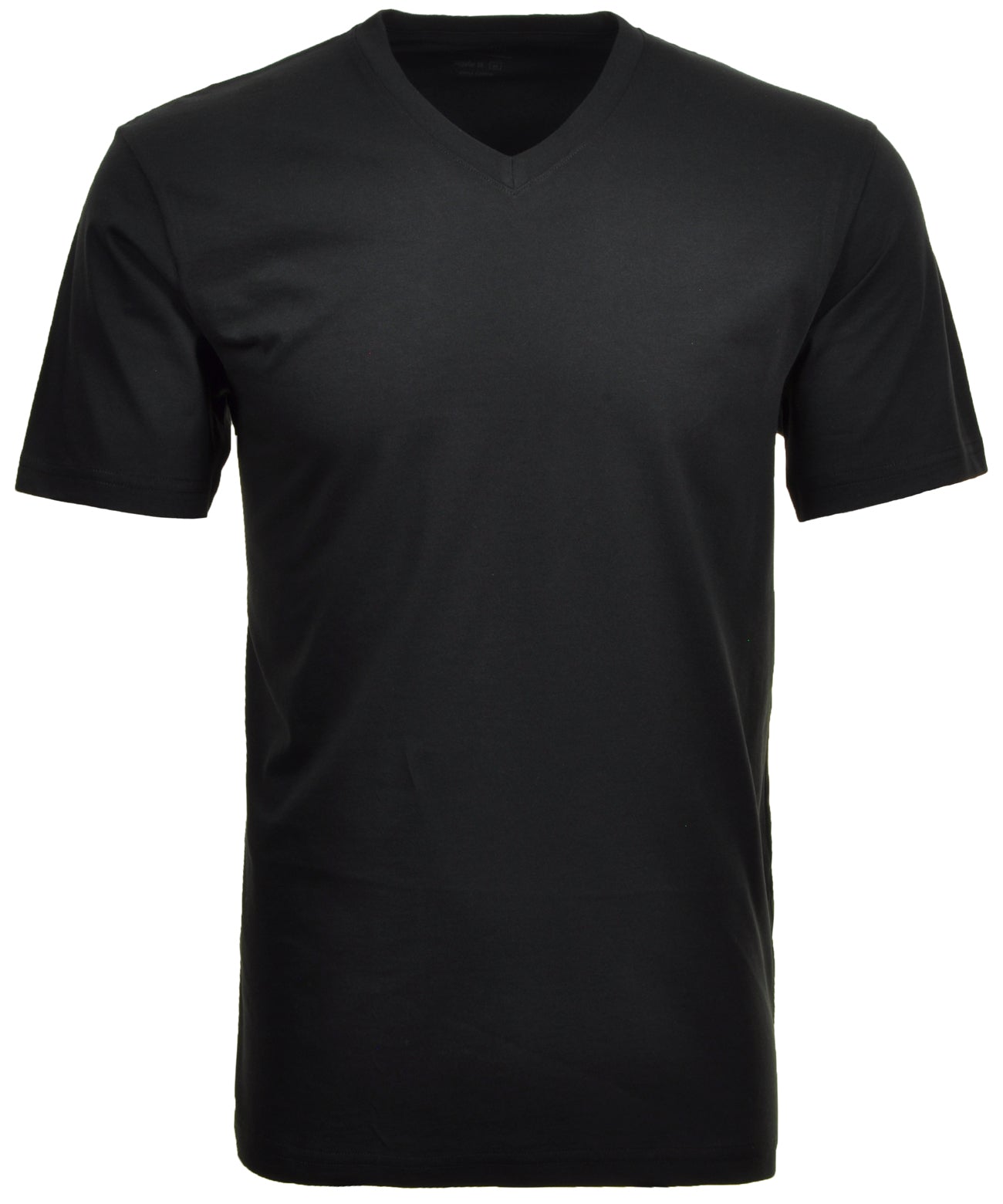 RAGMAN Doppelpack - 2 T-Shirts mit V-Ausschnitt (Schwarz)