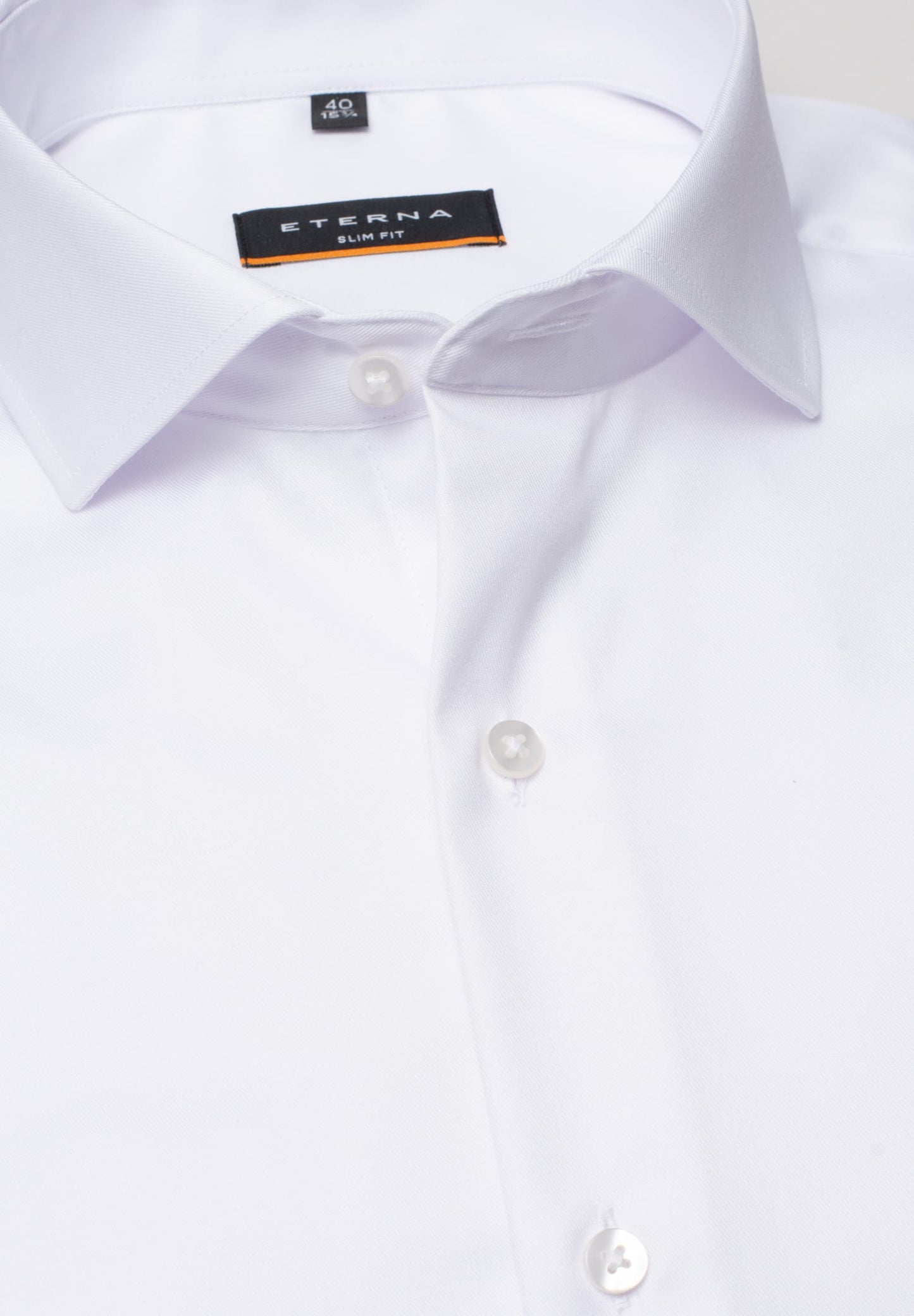 Eterna Langarm Hemd Slim Fit Cover Shirt Twill (Weiss)