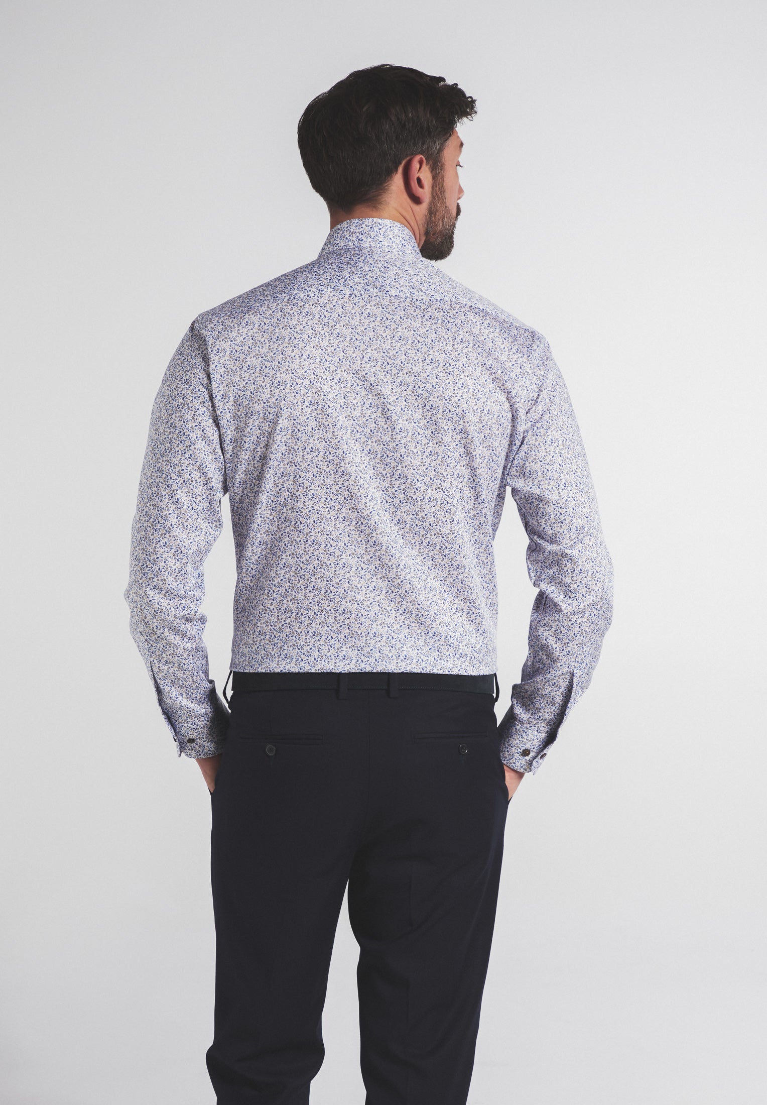 Eterna Langarm Hemd Modern Fit Twill (Champagner)