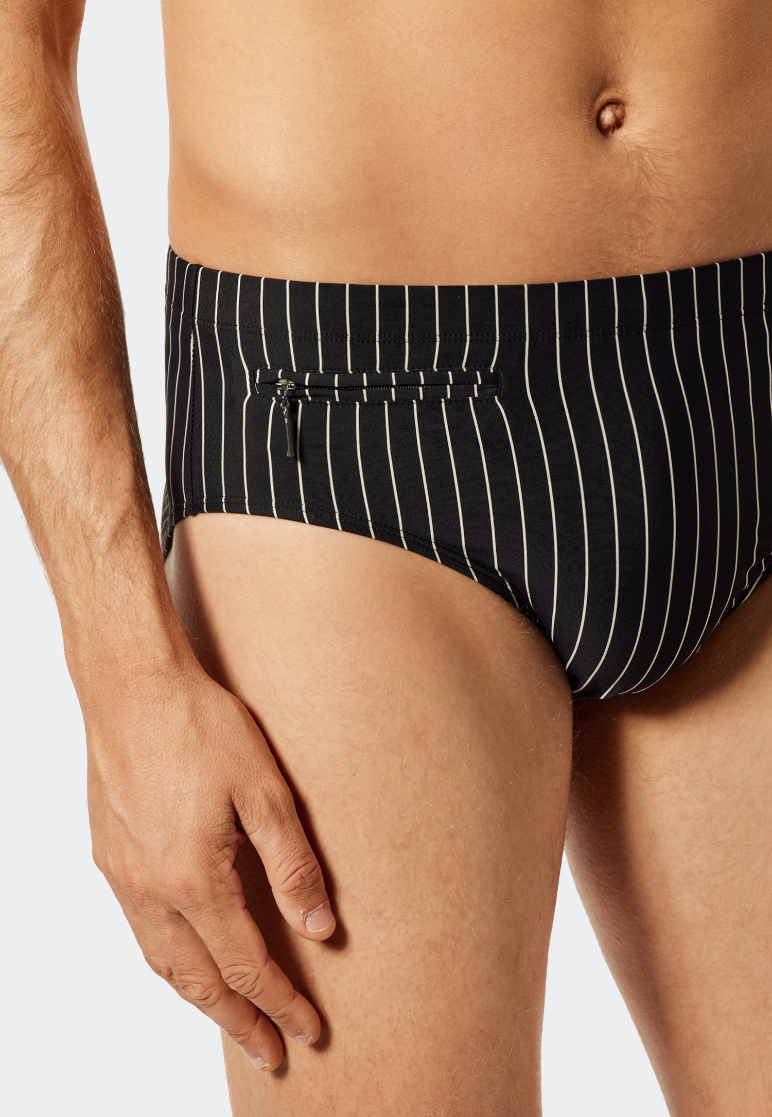 Badehose Slip Komfort (Schwarz)