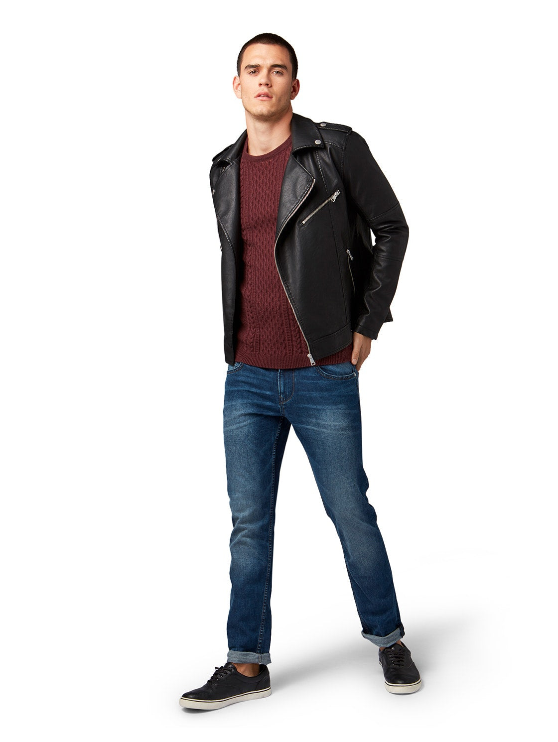 straight AEDAN blue denim (Mid Stone Wash)