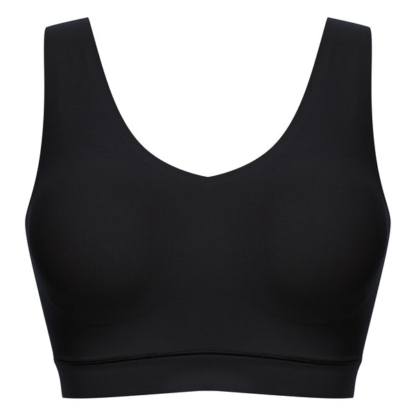 Softstretch Bustiers Bustier mit Soft Cups, V-Ausschnitt (Schwarz)