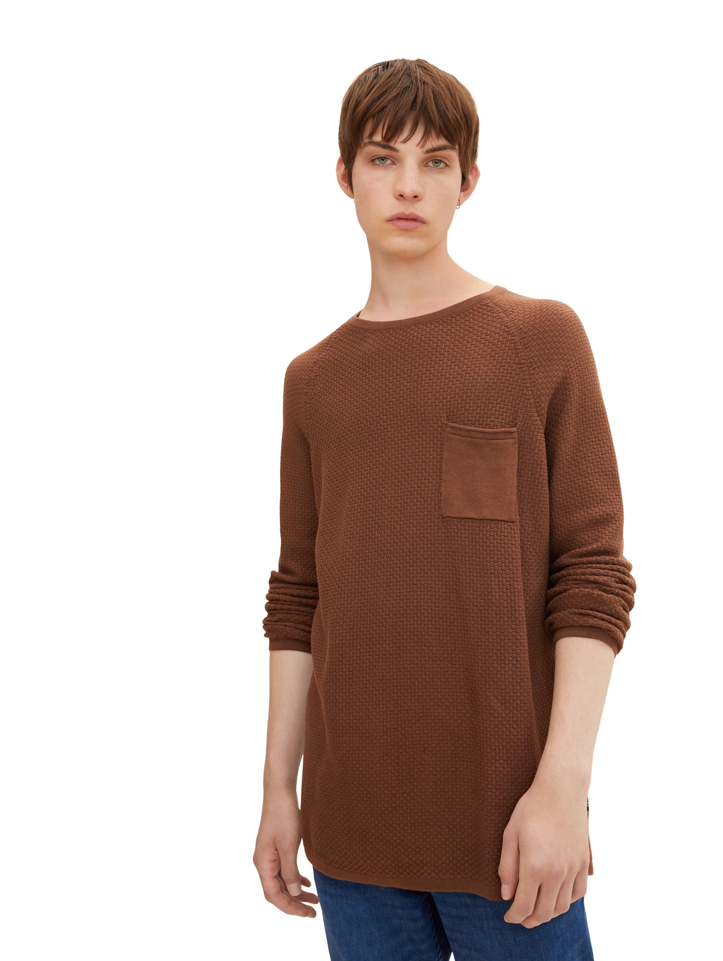 structured knit pullover (Light Wood Bro)