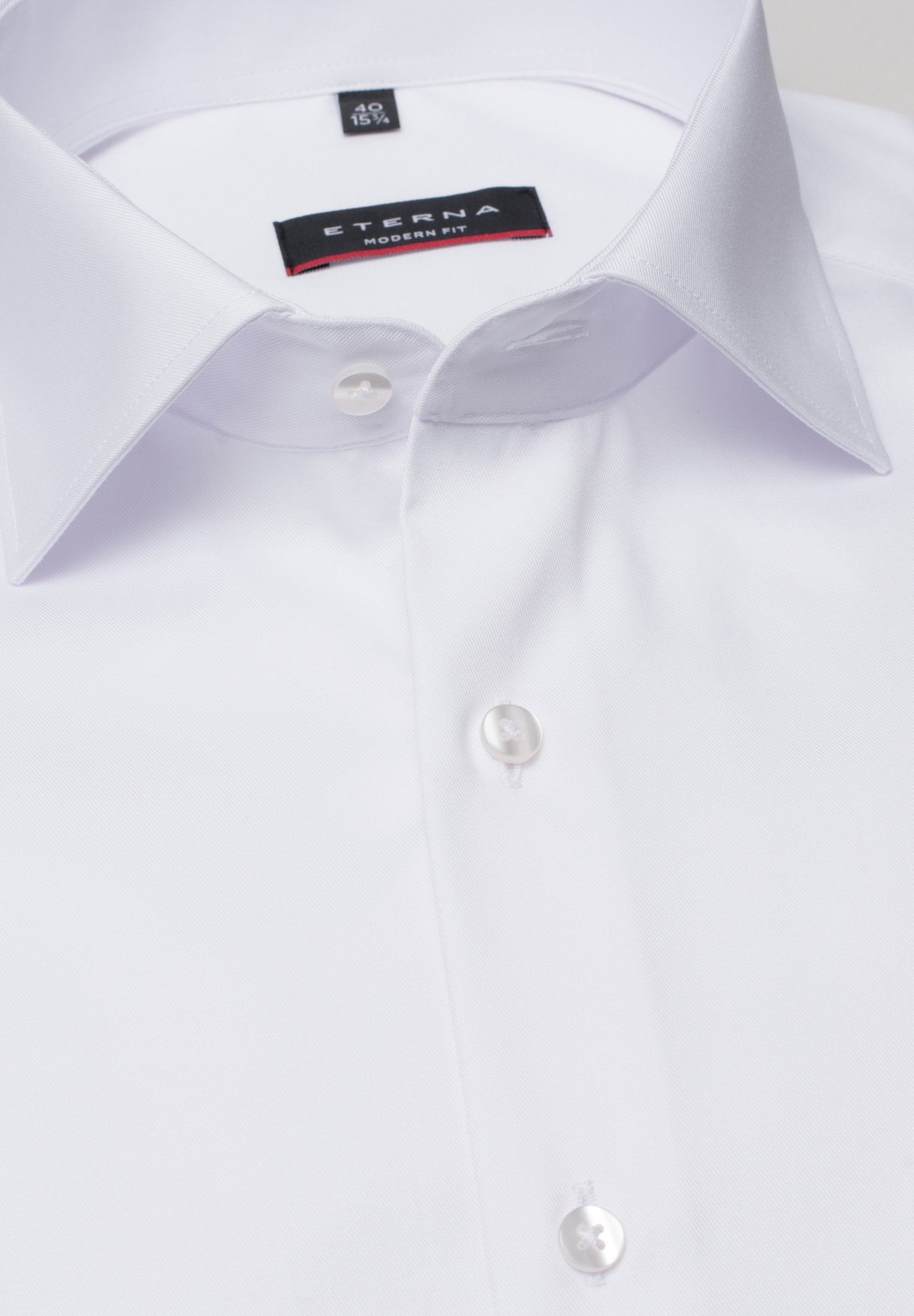Eterna Langarm Hemd Modern Fit Cover Shirt Twill (Weiss)