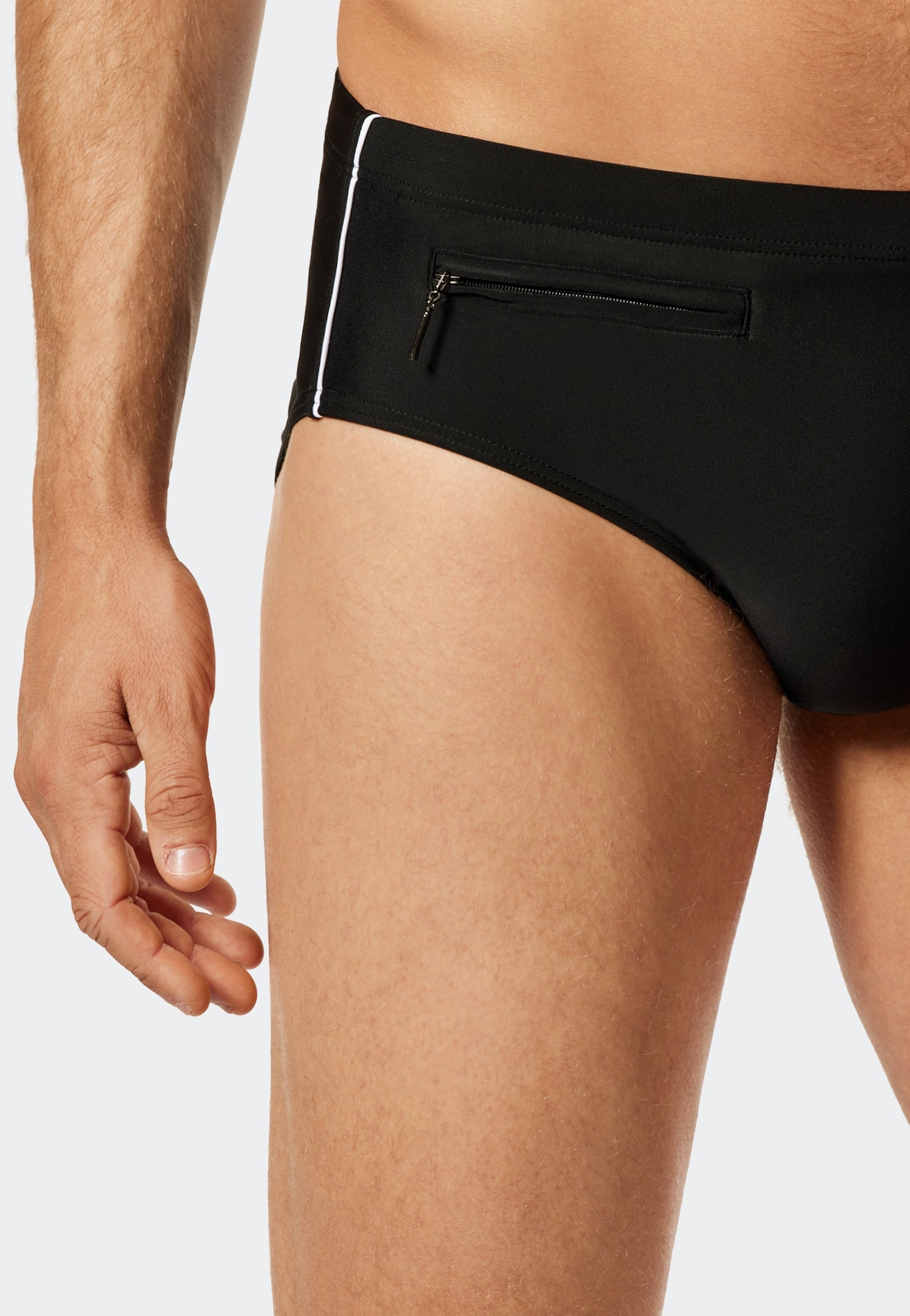 Badehose Slip Komfort (Schwarz)