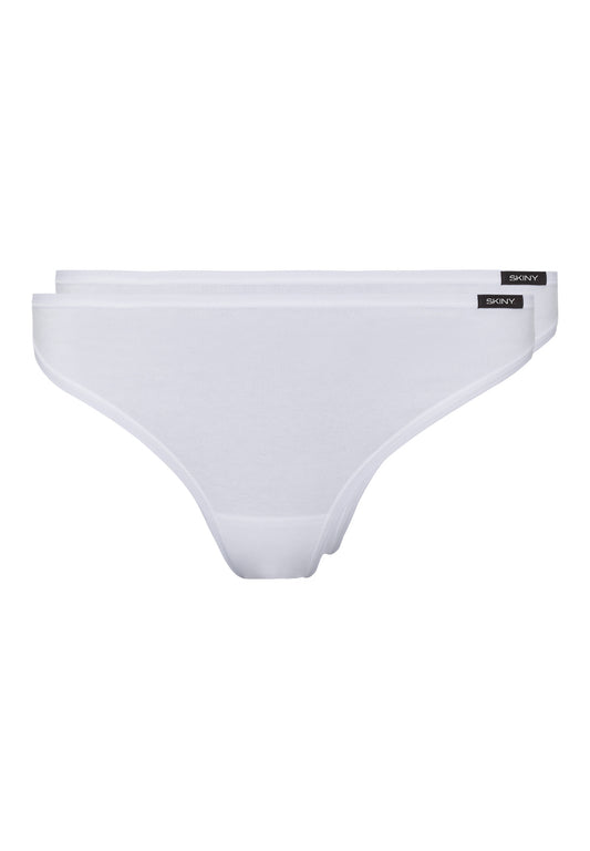 Skiny Damen String 2er Pack Cotton Advantage (White)