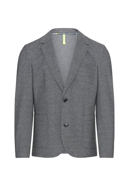 Calamar Jersey Waffel Piquee Blazer (Light Grey)