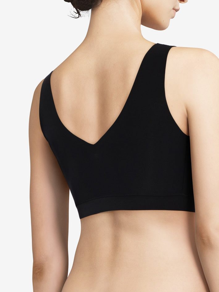 SOFTSTRETCH Bustier mit Soft Cups, V-Ausschnitt (Schwarz)