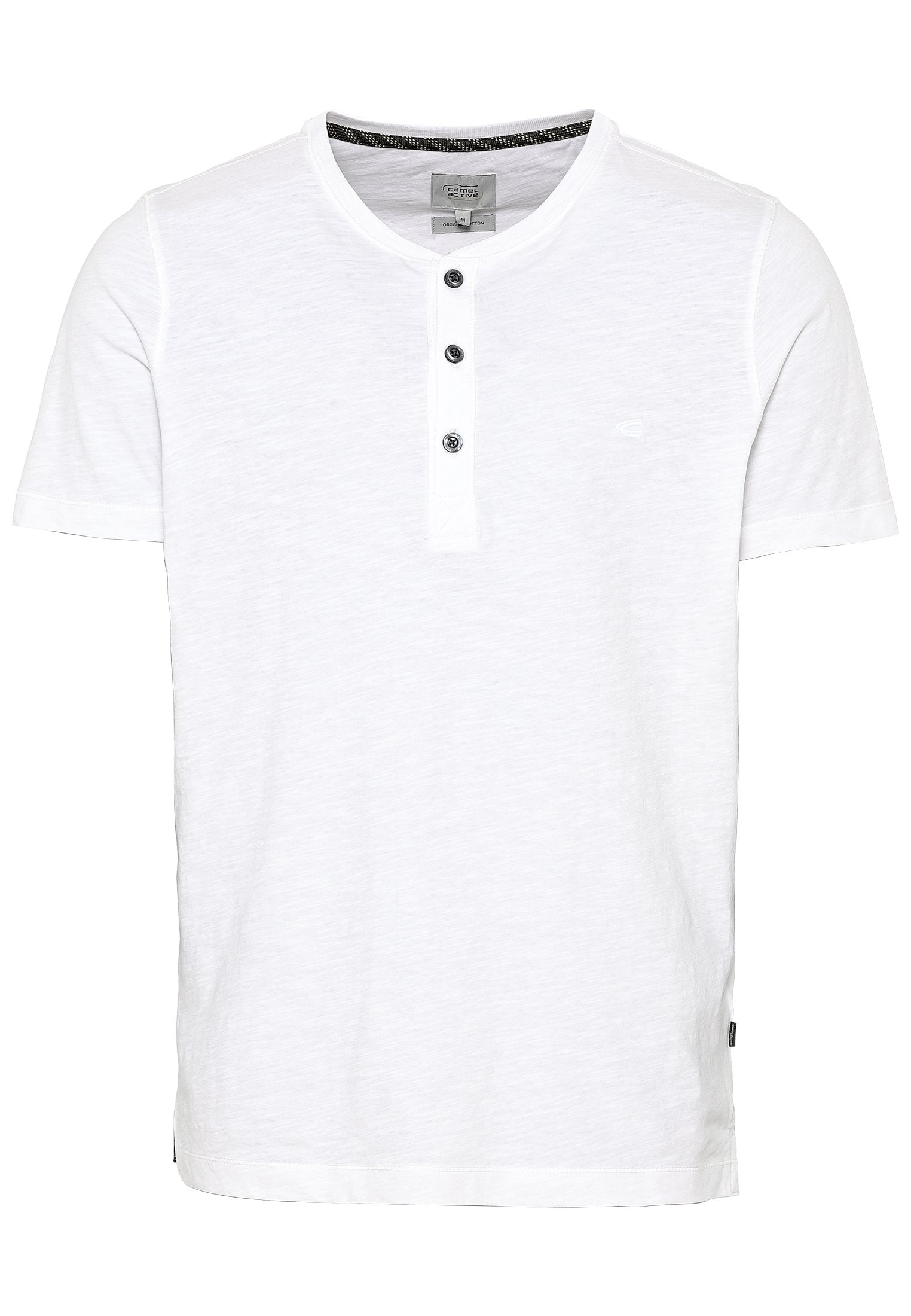 Kurzarm Henley aus Organic Cotton (Broken White)