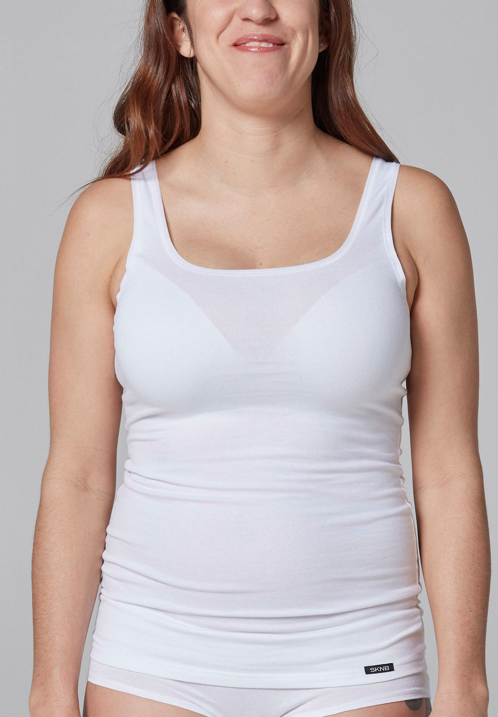 Skiny Damen Tank Top 2er Pack Advantage Cotton (White)