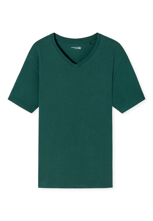 T-shirt V-Ausschnitt (Dunkelgrün)