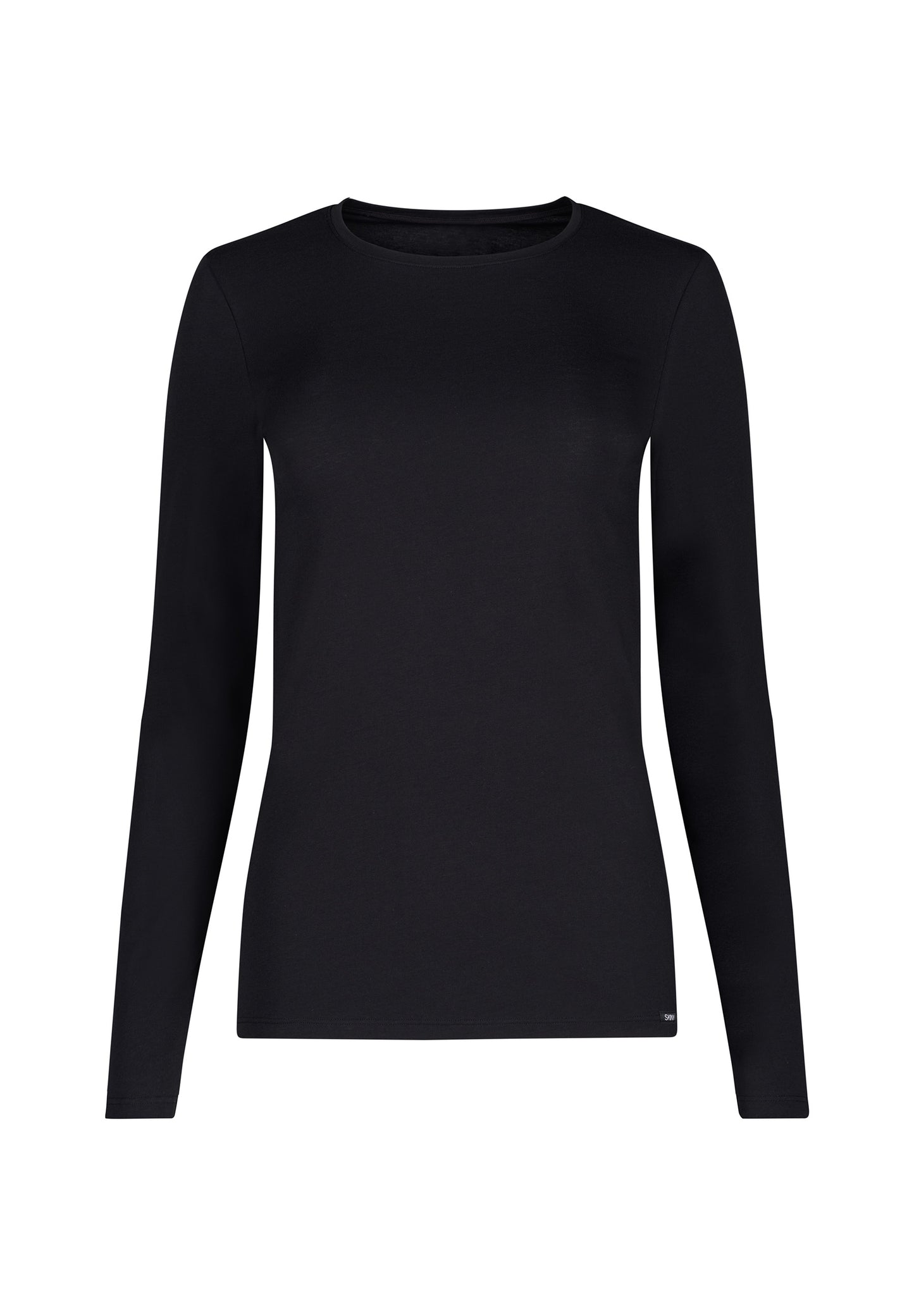 Skiny Damen Shirt langarm Cotton Essentials (Black)