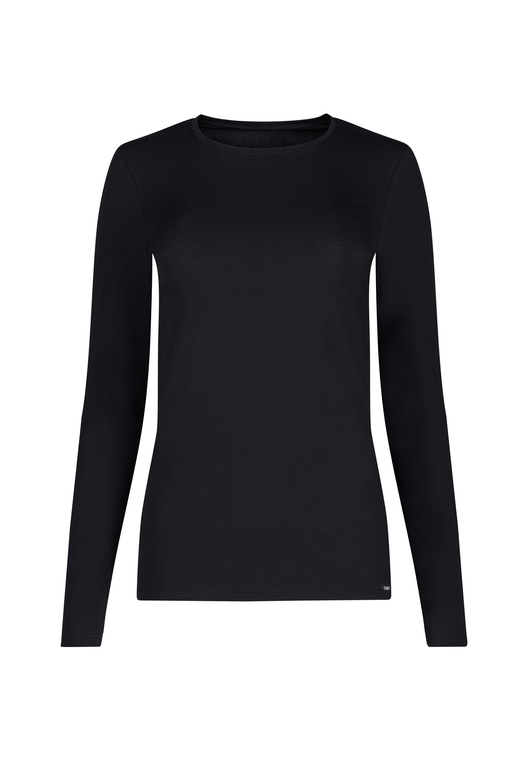 Skiny Damen Shirt langarm Cotton Essentials (Black)