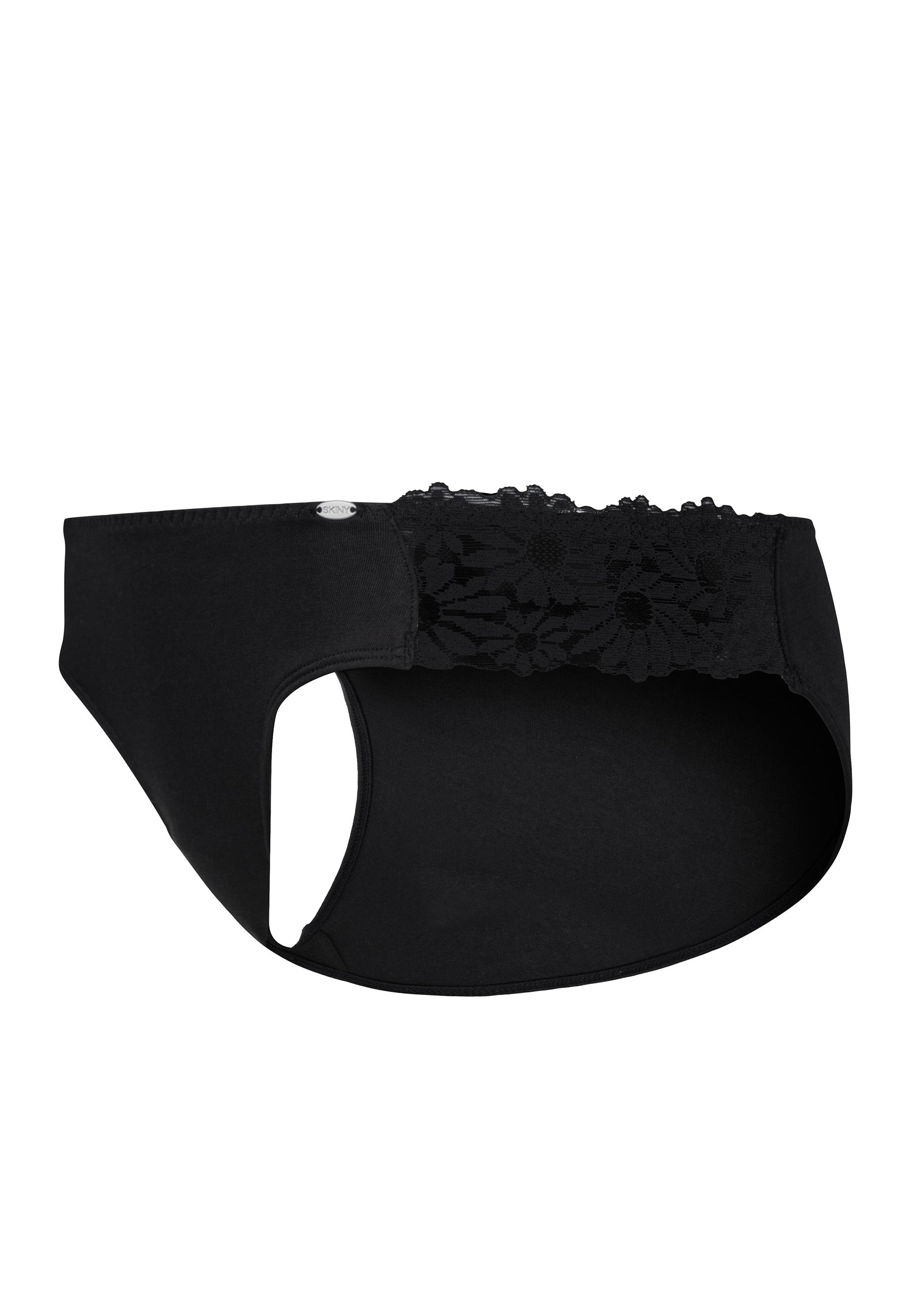 Skiny Every Day In CottonLace Multipack Damen Rio Slip 2er Pack (Black)