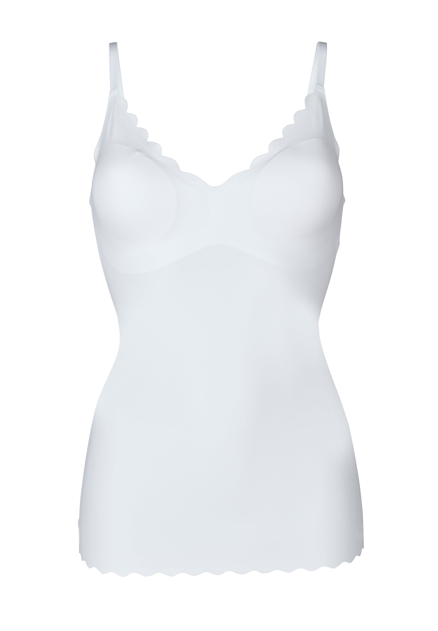 Skiny Damen Spaghettishirt herausnehmbare Pads Micro Essentials (White)